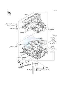 KRF 750 F [TERYX 750 4X4 NRA OUTDOORS] (F8F) C9FB drawing CRANKCASE