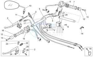 V7 Racer 750 drawing Handlebar - Controls