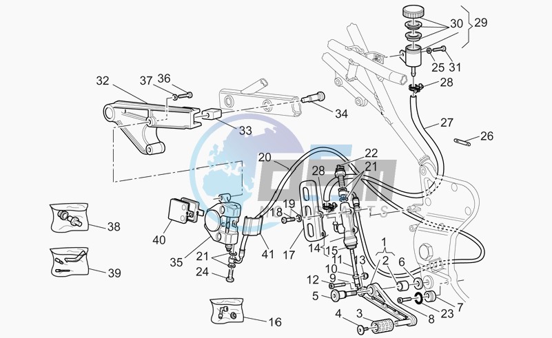 Rear brake system