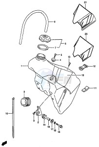 RM250 (T-V-W-X-Y) drawing FUEL TANK