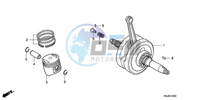 CRANKSHAFT/PISTON (CRF80F)