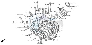 NX650 500 DOMINATOR drawing CYLINDER HEAD