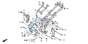 CBF600SA drawing FRAME BODY