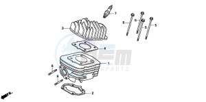 SFX50S drawing CYLINDER/CYLINDER HEAD