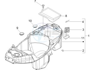 Liberty 50 4t Delivery drawing Helmet box - Undersaddle