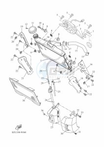 XSR700 MTM690D-U (BJY1) drawing RADIATOR & HOSE