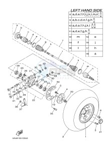 YXR700F YXR7FSPD RHINO 700 SPORTS EDITION (1RBM 1RBN 1RBP) drawing REAR WHEEL 3