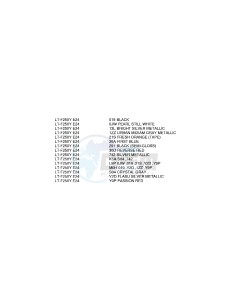 LT-F250 (E24) drawing * COLOR CHART *