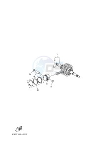 YFM90R (43DD 43DE 43DF 43DD) drawing CRANKSHAFT & PISTON