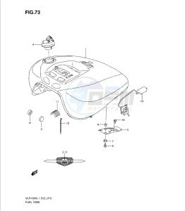 VLR1800 drawing FUEL TANK (VLR1800L1 E19)