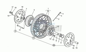 GT 1000 drawing Front wh, spokes, 2nd series