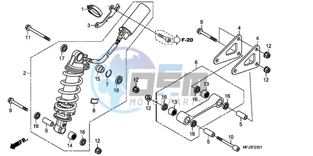 REAR CUSHION (CBR600RA)