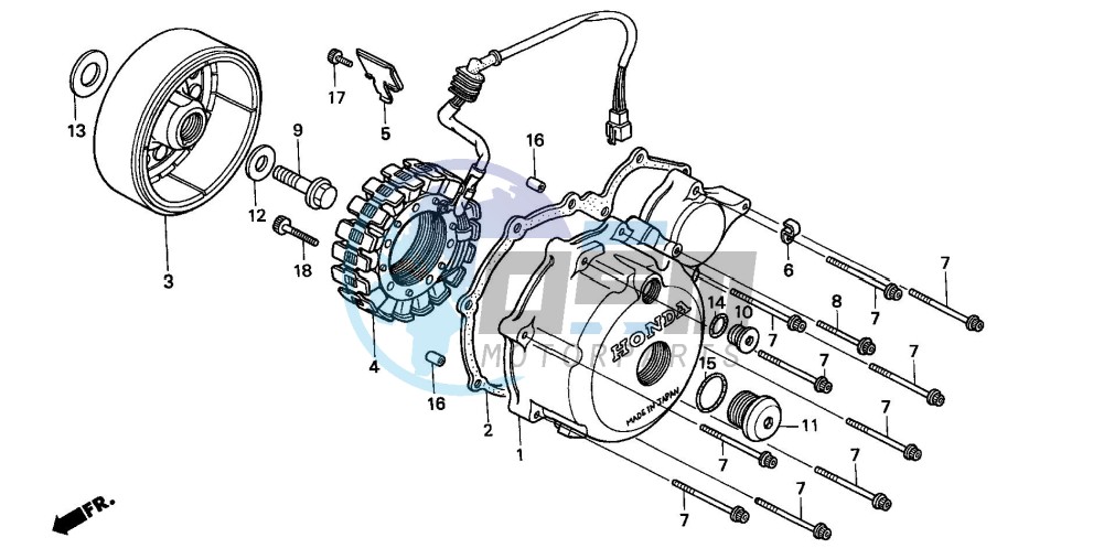 LEFT CRANKCASE COVER/ GENERATOR