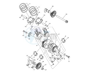 XTZ SUPER TENERE 1200 drawing CRANKSHAFT AND PISTON