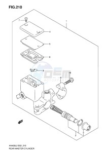 AN400 BURGMAN EU-UK drawing REAR MASTER CYLINDER