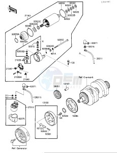 EL 250 B [ELIMINATOR[ (B2-B3) [ELIMINATOR drawing STARTER MOTOR