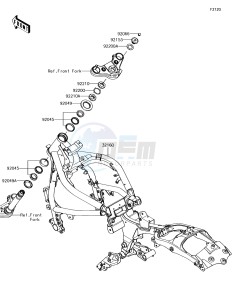 VULCAN S ABS EN650EHF XX (EU ME A(FRICA) drawing Frame