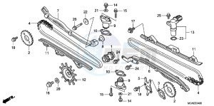 GL1800D GoldWing - GL1800-D UK - (E) drawing CAM CHAIN/ TENSIONER