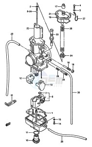 RM125 (G-H-J) drawing CARBURETOR (MODEL J)