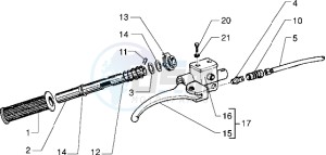 PX 200 E drawing Handlebars component parts