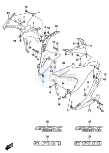 GSX-250RA drawing SIDE COWLING