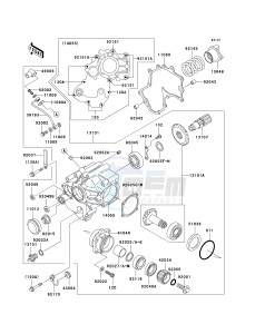 VN 1500 E [VULCAN 1500 CLASSIC] (E2-E6) [VULCAN 1500 CLASSIC] drawing FRONT BEVEL GEAR