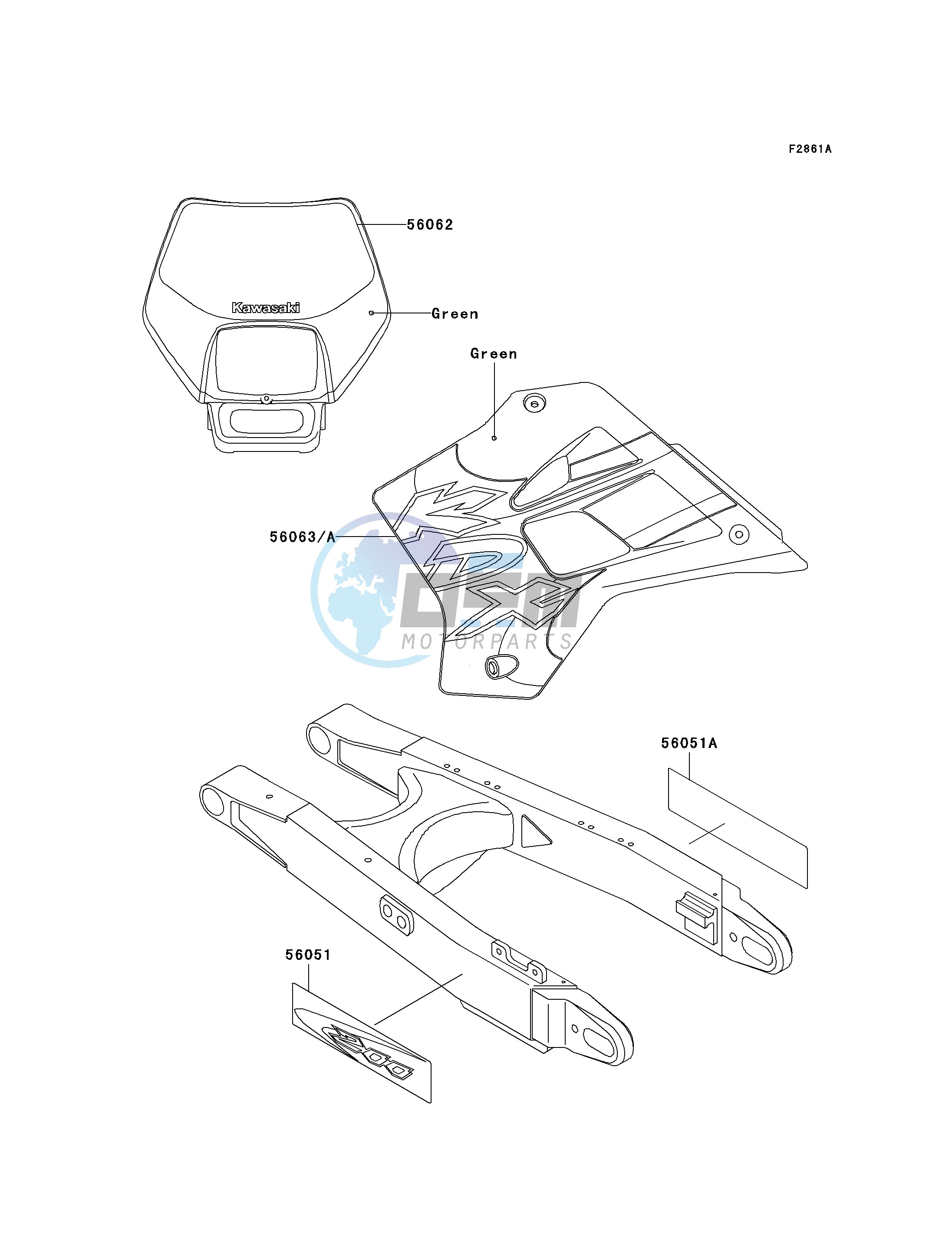 DECALS-- KDX200-H7- -