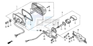 XL600V TRANSALP drawing TAILLIGHT