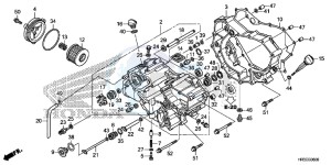 TRX420FA2F TRX420 Europe Direct - (ED) drawing FRONT CRANKCASE COVER (TRX420FA1/ FA2)