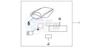 CBR1000RAA Korea - (KO / ABS) drawing SEAT COWL*YR263P*