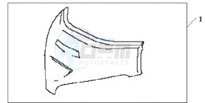 GL18009 BR / AB - (BR / AB) drawing CHROME GARNISH,SC