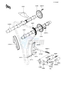 KZ 650 H [CSR] (H3) [CSR] drawing CAMSHAFTS_CHAIN_TENSIONER -- 83 H3- -