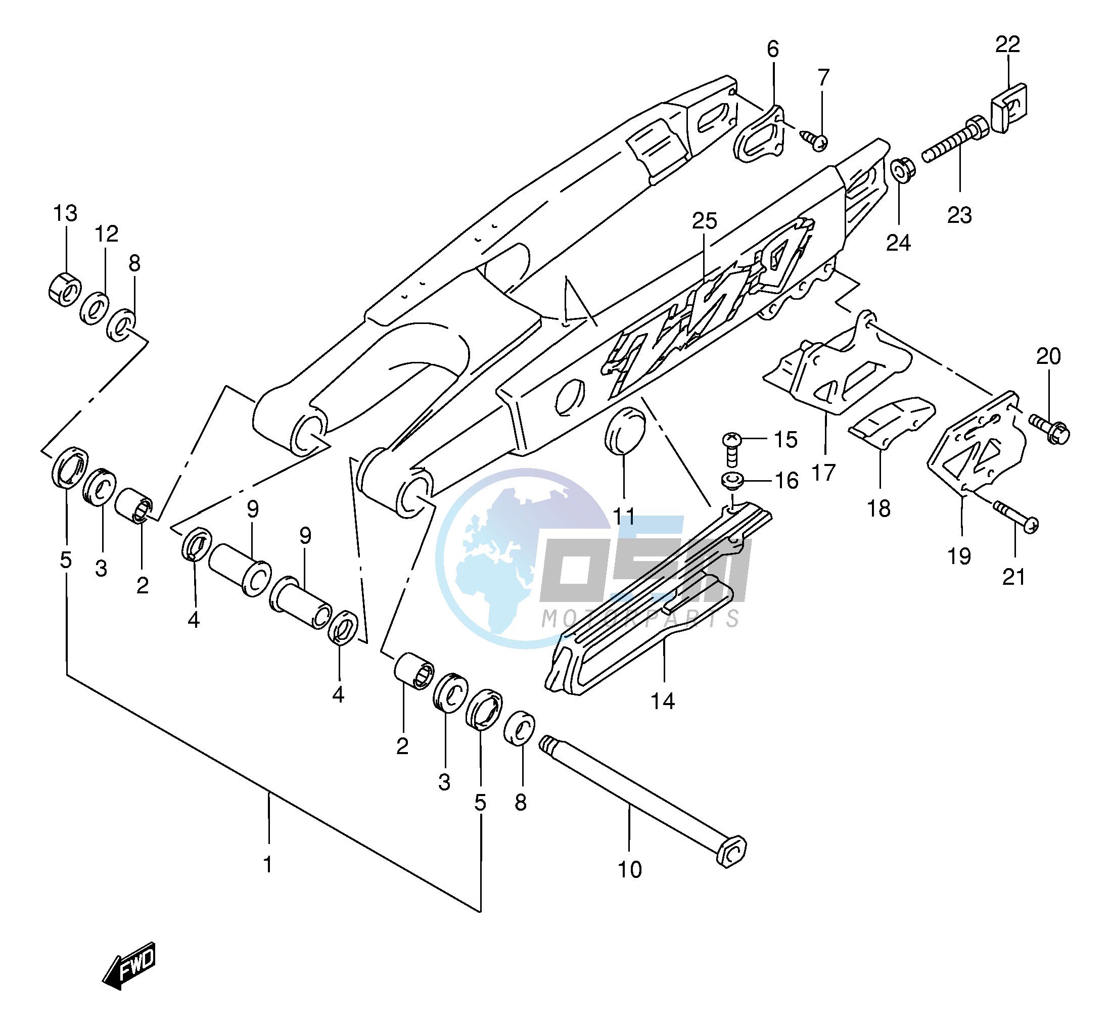 REAR SWINGING ARM (MODEL V)