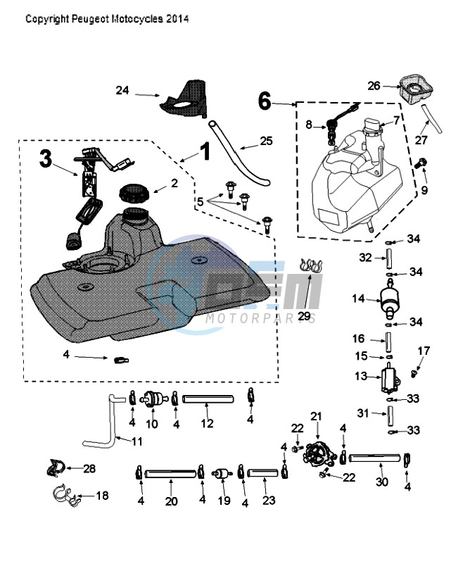 TANK AND FUEL PUMP