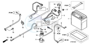 TRX420FPA9 Australia - (U) drawing BATTERY