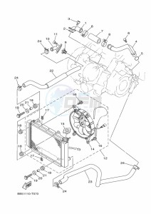 YFM450FWBD KODIAK 450 (B5R3) drawing RADIATOR & HOSE