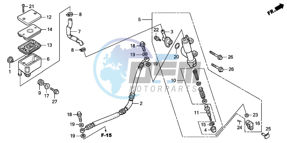 RR. BRAKE MASTER CYLINDER