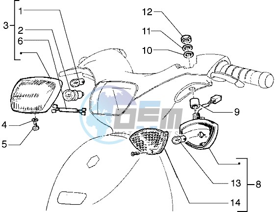 Head-lamp-Turn signal lamps