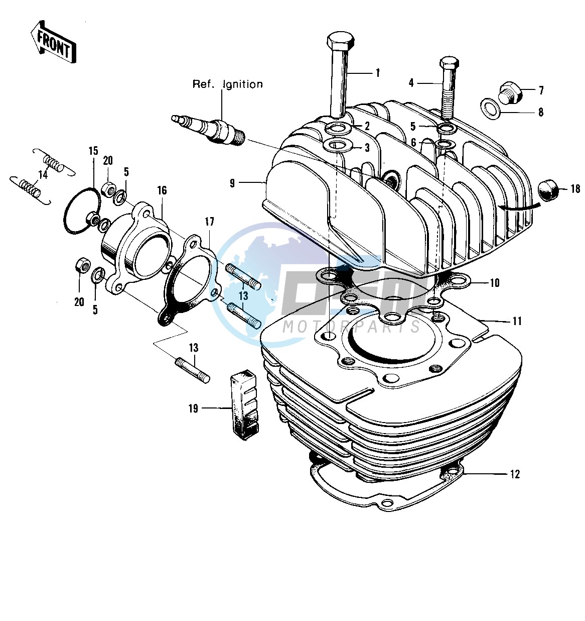 CYLINDER HEAD_CYLINDER -- 72-73 F9_F9-A 350- -