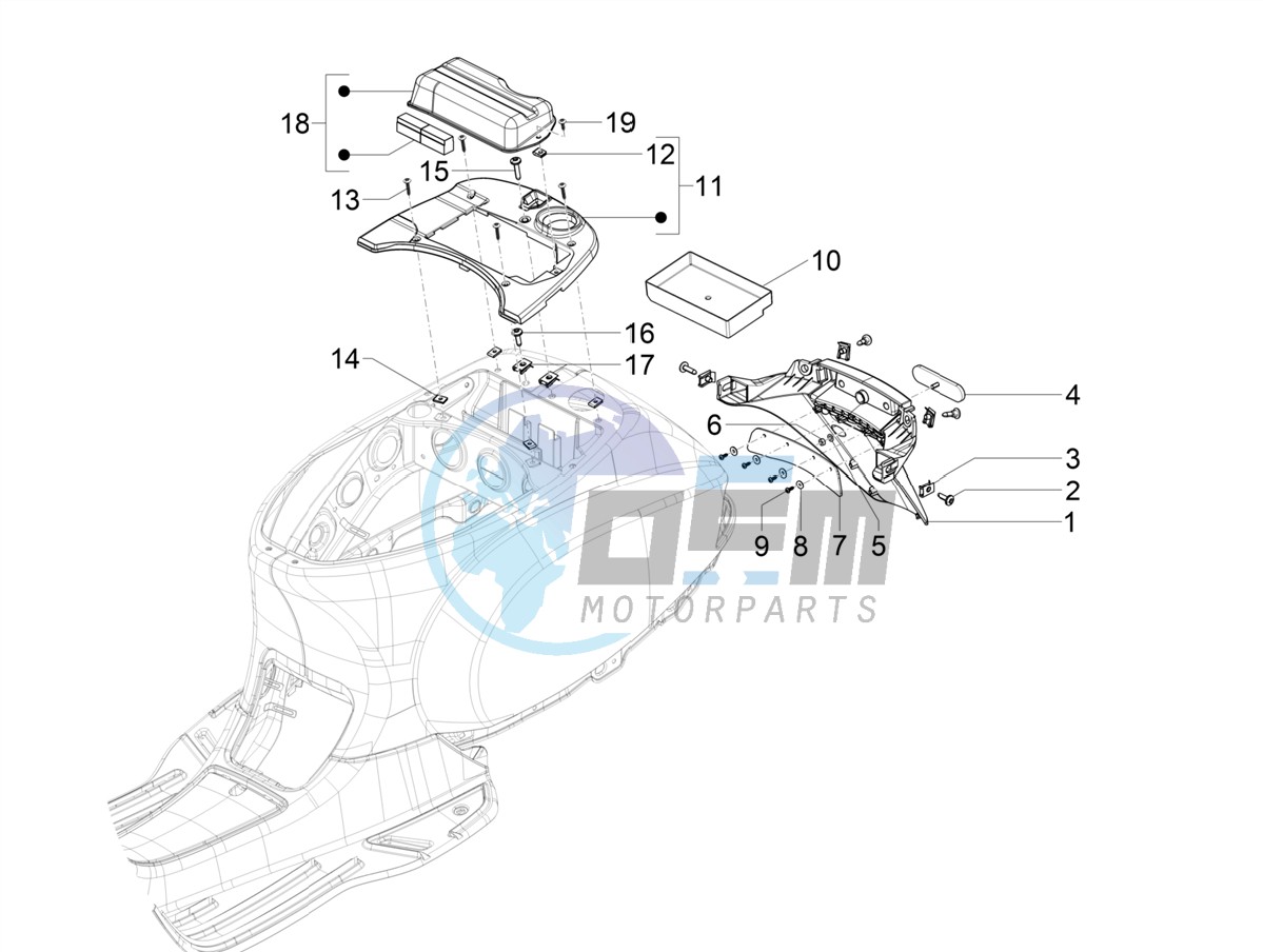 Rear cover - Splash guard