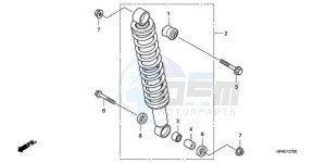 TRX420FEA Australia - (U / 4WD) drawing REAR CUSHION