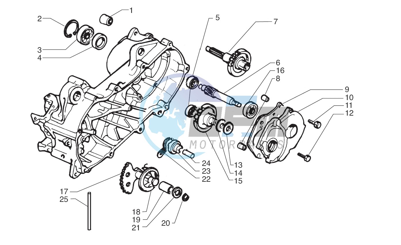 Rear wheel axle