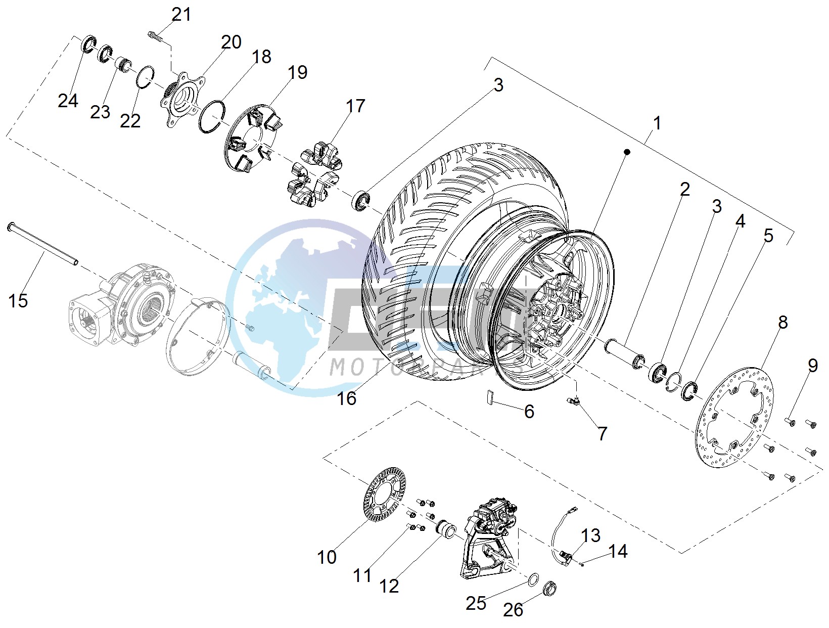 Rear wheel