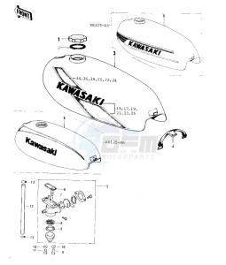 KE 125 A [KE125] (A3-A6) [KE125] drawing FUEL TANK -- 76-79- -