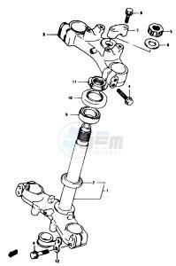 RM80 (T-V) drawing STEERING STEM