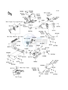 ZX 600 R [NINJA ZX-6R MONSTER ENERGY] (R9FA) R9F drawing MUFFLER-- S- -