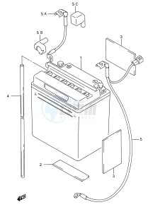 GS500E (E28) drawing BATTERY