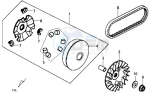 JOYRIDE 125 drawing CLUTCH / V BELT