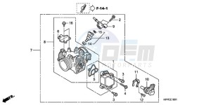 CBR125RW9 Germany - (G / WH) drawing THROTTLE BODY