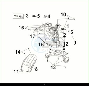 CRUISYM a 300 (LV30W3-EU) (M3) drawing RR. MUDGUARD